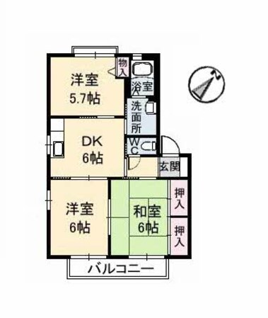 バリュージュＫ　Ａ棟の物件間取画像